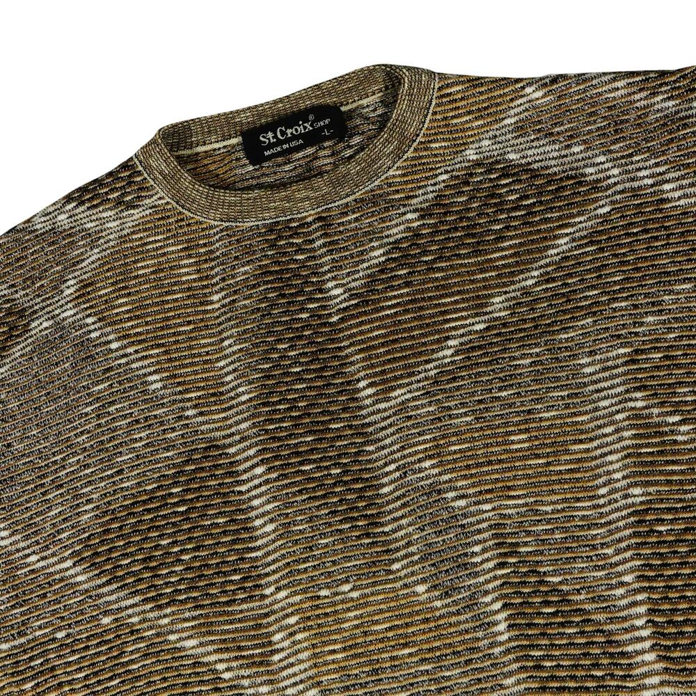 St Croix Shop Vintage 3D Geometric 90s Y2K Tenured Sweater Made In USA Large